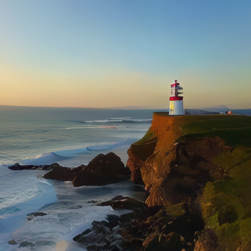 a lighthouse on a cliff overlooking the ocean